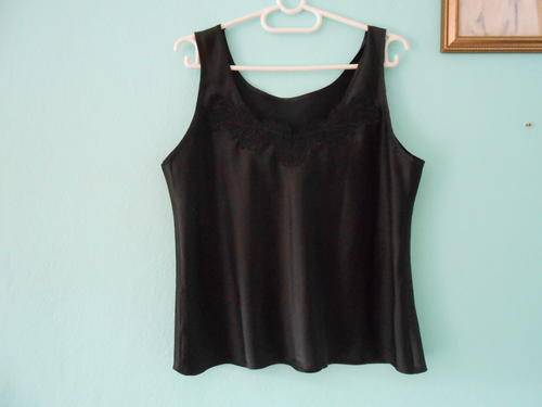 END OF SUMMER SALE!!!! Black Satin-feel Cami By Topics (Medium)
